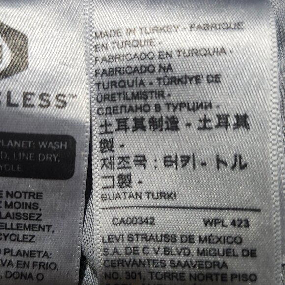 Levi’s Ribcage Straight Ankle Jeans Size 28W X 27L Black Button Fly - Picture 6 of 8